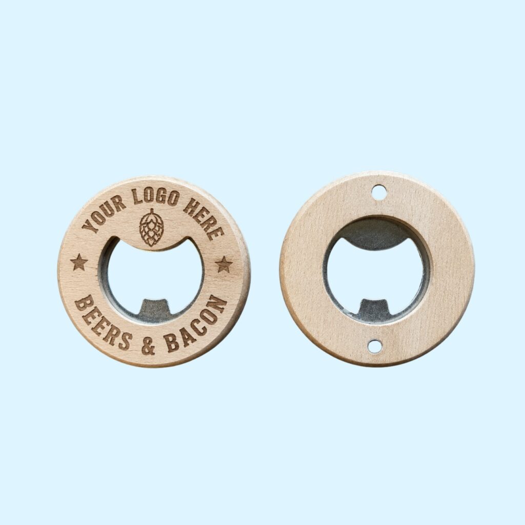 custom-engraved-wooden-bottle-opener-with-logo-bar-brewery-promotional-gadget